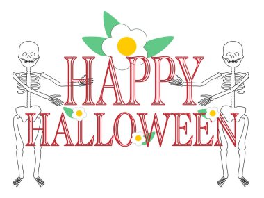 Tişört tasarımı veya dekore edilmiş reklam tabelası, tanıtım pankartı, tebrik kartı, Cadılar Bayramı partisi için şirin bir Cadılar Bayramı tipografisi.