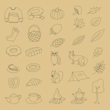 Sonbahar elementlerinin ana hatlarını çiz