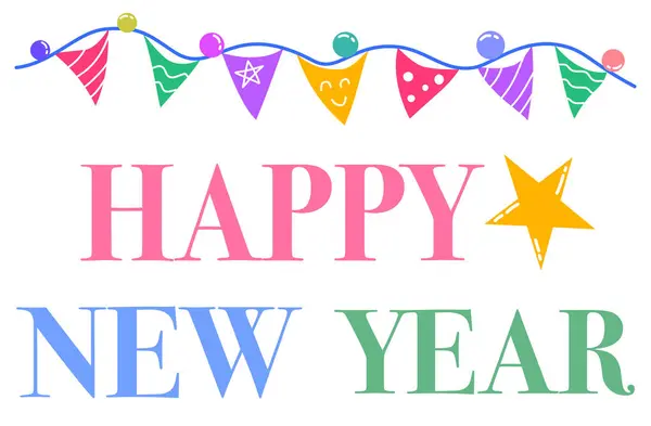 Renkli bayraklarla Mutlu Yıllar