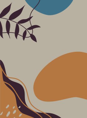 El çizimi şekilli soyut renk vektör arkaplanı