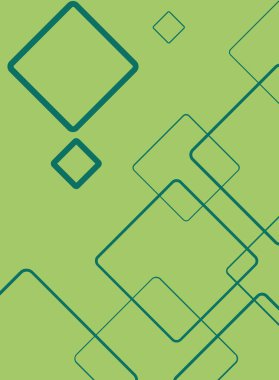 Kareler ve çizgilerle soyut yeşil geometrik arkaplan. vektör illüstrasyonu