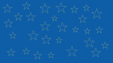 Beyaz zemin üzerine mavi yıldız