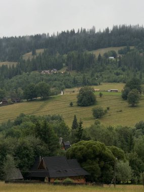 Patchwork Hills ve Mountain Hamlet Yağmurdan Sonra