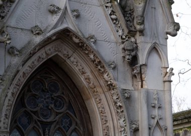 Gotik mimari tasarımı. Gotik yapı..