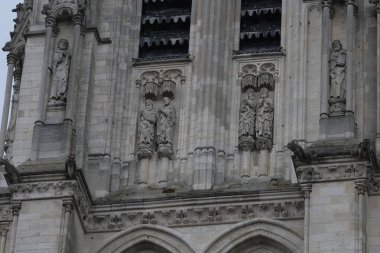 Notre Dame d 'Amiens Katedrali manzarası. Gotik mimari.