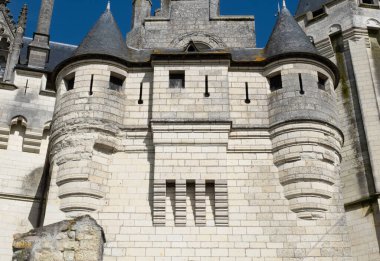 Fransa 'nın Saumur Rönesans Kalesi.