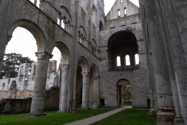 Jumieges manastırı kalıntıları, ilk milenyumdan kalma ve Fransa 'da yer alıyor..