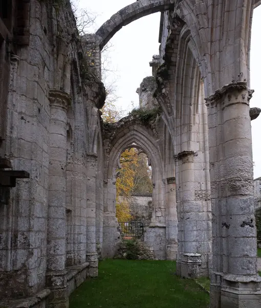 Jumieges manastırı kalıntıları, ilk milenyumdan kalma ve Fransa 'da yer alıyor..