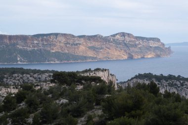 Calanques, Akdeniz kıyısı, Güney Fransa.