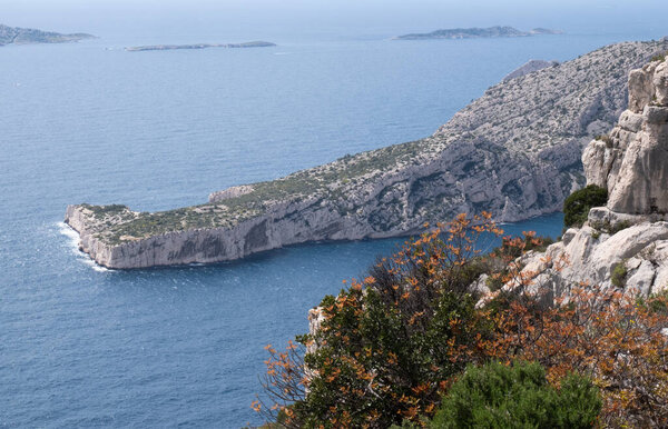 Calanques, Mediterranean coast, south of France.