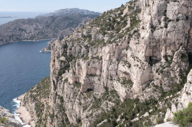 Calanques, Akdeniz kıyısı, Güney Fransa.