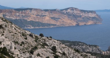 Calanques, Akdeniz kıyısı, Güney Fransa.