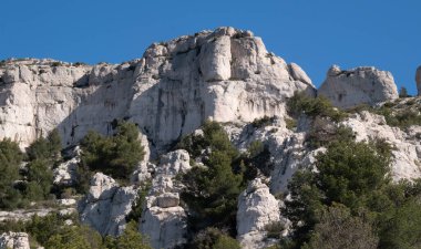 Calanques, Akdeniz kıyısı, Güney Fransa.