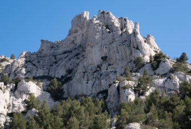 Calanques, Akdeniz kıyısı, Güney Fransa.