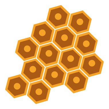Altıgen şekilli 2d bal peteği kümesi, arı temalı tasarımlar, doğa grafikleri veya bal ile ilgili çizimler için harikadır..