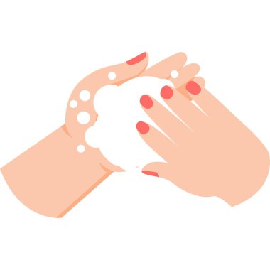 Duayı, meditasyonu ya da minnettarlığı sembolize eden, birbirine kenetlenmiş ellerin 2d çizimi.