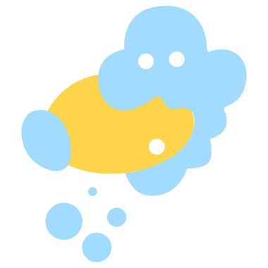 2D sünger ya da sabun kalıbının parlak kabarcıklarla kaplı hali, tazeliği simgeliyor.