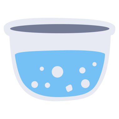 Su dolu bir bardağın 2D çizimi, susuzluk veya mutfak sahneleri için idealdir.