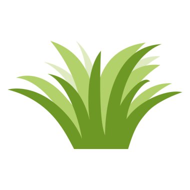 2D yeşil çimen bıçakları çizimi, arka plan ya da doğa için harika..