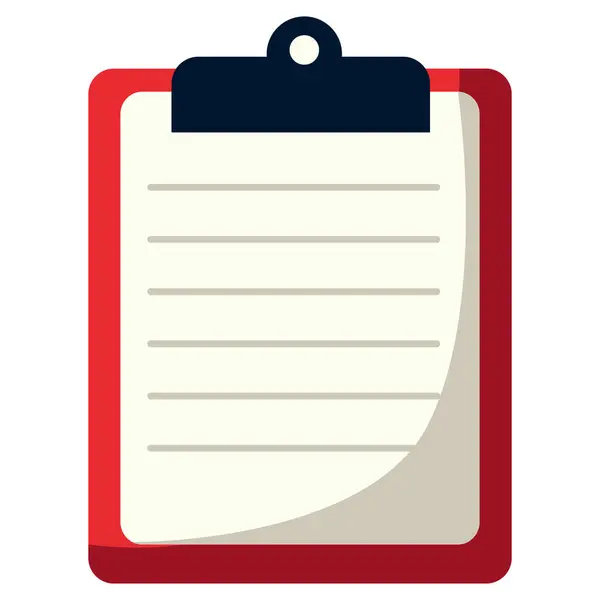 Kırmızı ve beyaz dizaynlı bir panonun 2B çizimi. Görevler, kontrol listeleri ve notlar için uygun.