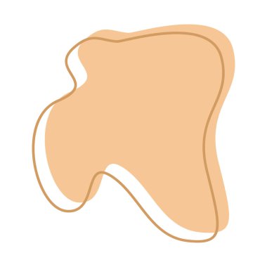 Bej ve turuncu katmanlı 2D sıvı şekil, modern kompozisyonlar ve arka plan dolguları için harika.