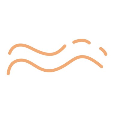 Pastel tonlarda 2d minimum çift dalga çizgisi, ince tasarım dokuları veya yumuşak desenler için mükemmel..