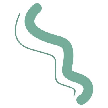 2d yeşil dalgalı çizgi, akışkan hareket etkisine sahip, soyut arkaplan ya da şablon bileşimleri için ideal.