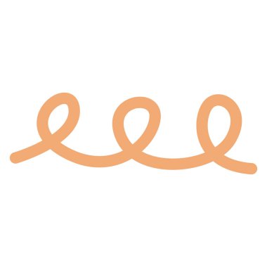 Parlak turuncu ile 2d spiral şekil, enerjik kompozisyonlar ve çocuk temalı görseller için mükemmel.