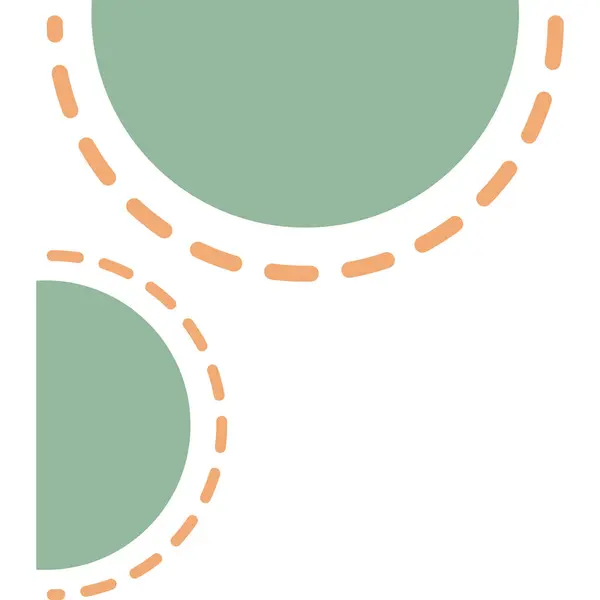 2d soyut büyük yeşil daire kesik yay aksanlı, çerçeve, bilgi ve markalaşma için mükemmel.
