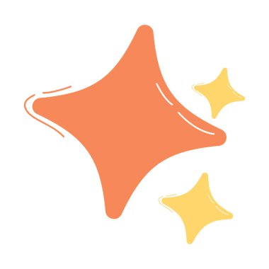 Yuvarlak kenarlı 2d turuncu ışıltı simgesi, dijital projelere vurgu veya vurgu eklemek için harika.