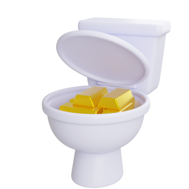 3D 'lik altın kaybı, kötü yatırımı veya ekonomik krizi temsil ediyor..