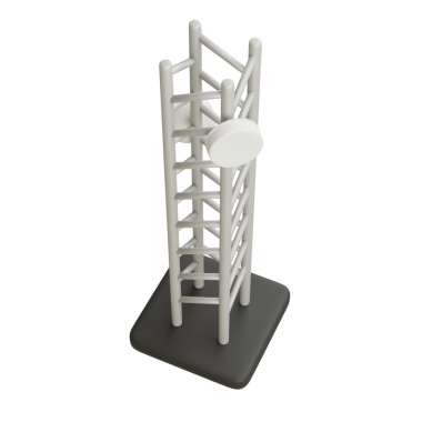 3D telekom anten kulesi modeli, teknoloji, ağ ve iletişim görselleri için mükemmel..