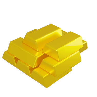 3d altın külçe tasarımı finans, iş büyümesi ve dijital ortamda yatırım kavramları için idealdir.