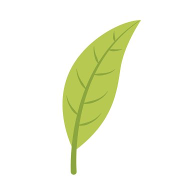 2d basit yaprak, temiz minimal stil, ekoloji ve botanik projeleri için mükemmel..