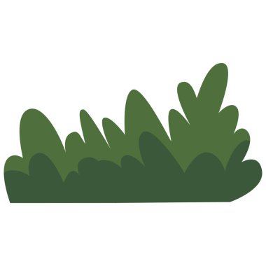 Kalın ve düz bir şekilde 2B yoğun yeşil çalı. Resimlerdeki arka plan bitkisi ya da orman kenarı elementi kadar harika.