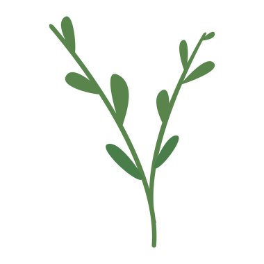 Temiz çizgi film tarzında üç yapraklı 2D genç filiz. Eko ya da öğrenme görselleri için uygundur.