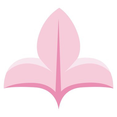 Simetrik şekilli 2D uçlu pembe çiçek. Bir motif ya da mandala doldurucu olarak iyi çalışır.