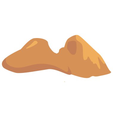 Katmanlı kaya dokuları ile 2D stilize kumtaşı tepe, kanyon sahneleri veya jeoloji çizimleri için mükemmel.