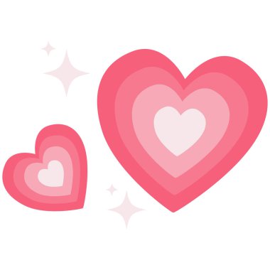 Işıltılı, pırıl pırıl pembe bir kalp, göz alıcı romantik duygular.