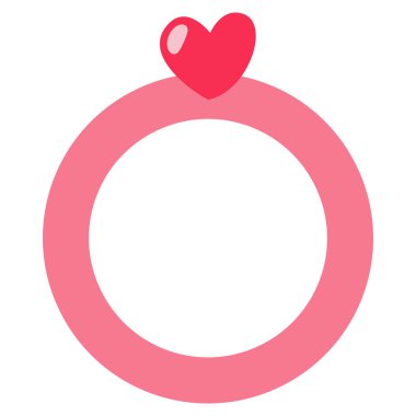  2D pembe yüzük kutusu, kalp elması, nişan ve aşk itirafı için ideal..