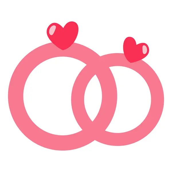 2D alyanslar sonsuz aşkı ve bağlılığı simgeler, Sevgililer Günü veya düğün tasarımları için idealdir.