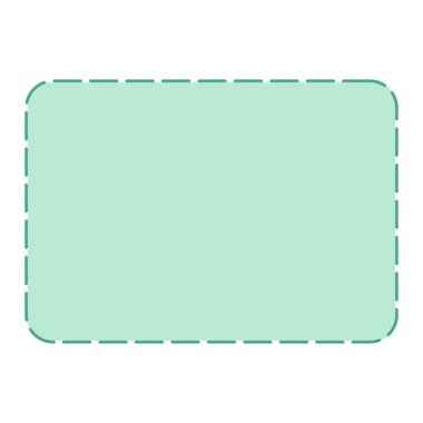 Kesik köşeli 2d naneli kare, modern düzen dijital şablonlar için mükemmel.