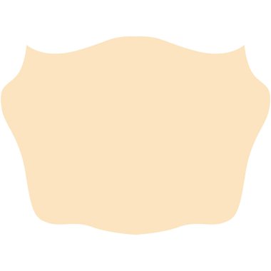 2D organik şekilli rozet, modern modeller için sıcak kahverengi, serbest ve doğal görünüm..