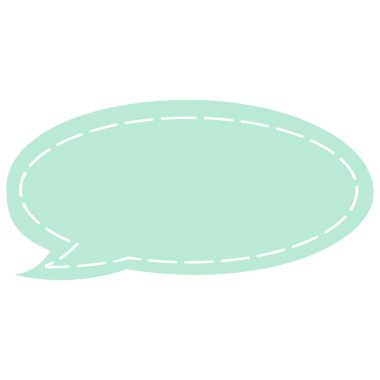 2d yumuşak oval baloncuk, kesik nane kenarlı, konuşma baloncukları ya da UI elementleri için harika.