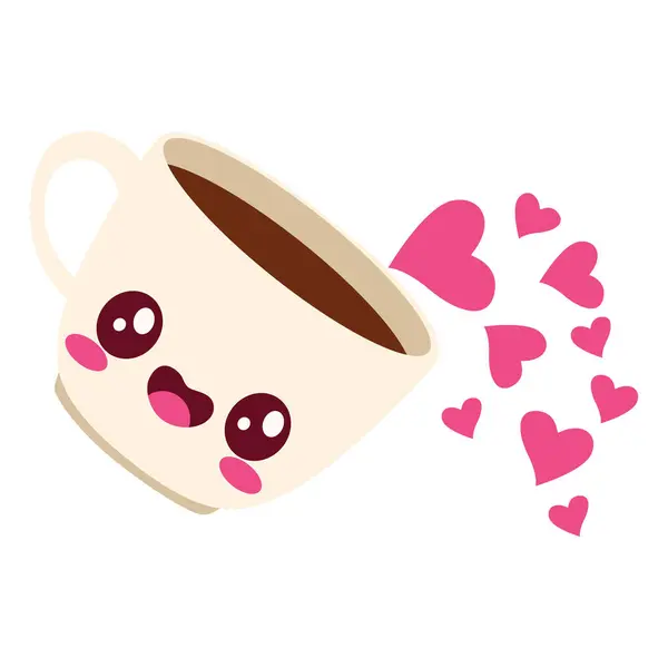  Yüzen kalplerle kaplı 2B bardak, yayılan sevgi ve neşeyi temsil ediyor..