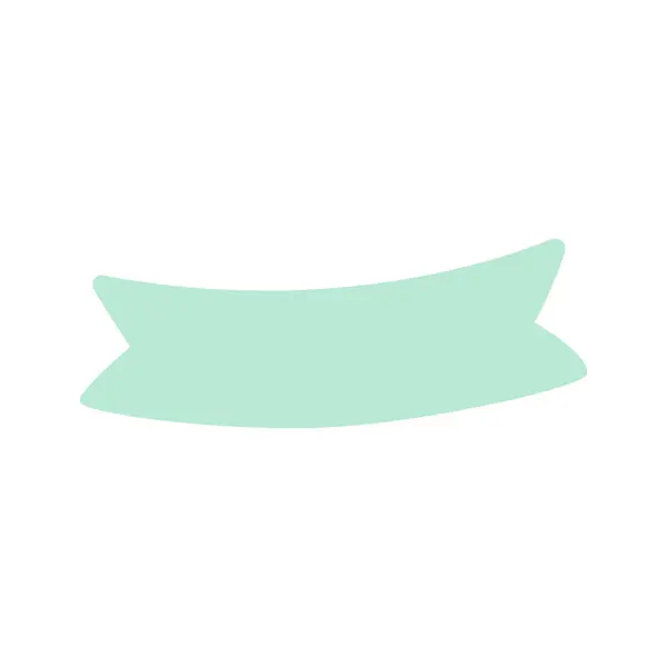 2d nane kıvrımlı kurdele pankartı, basit tasarım, başlıklar, işaretler veya dijital etiketler için mükemmel.