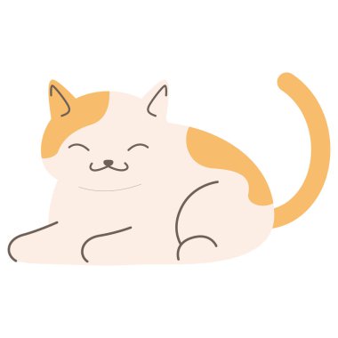 2d kızıl kedi huzur içinde uyudu, rahat çizimler, evcil hayvan tasarımları, ya da yatmadan önce anlatılan hikayeler için ideal.