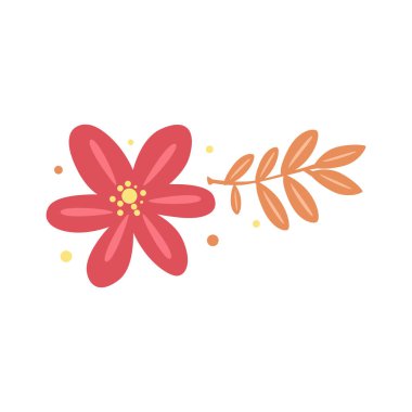 Kalın merkezli ve taç yapraklı 2d basit çiçek, zarif asgari tasarım ve sakin kompozisyonlar için mükemmeldir..