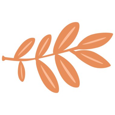 Zengin altın yapraklı 2d botanik element, sonbahar temaları veya zarif tasarımlar için idealdir.