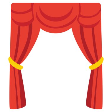 2D çift kırmızı perde, zarif değerlilikle, resmi aşamalar için mükemmel..